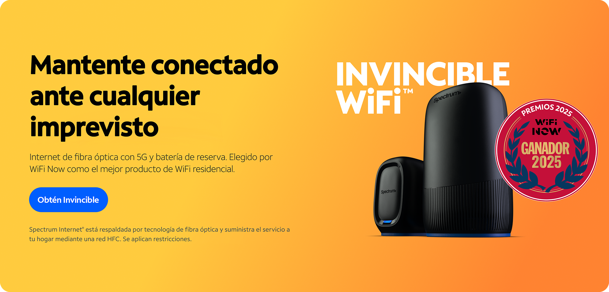 Campaña nacional de Invincible Wifi para Spectrum