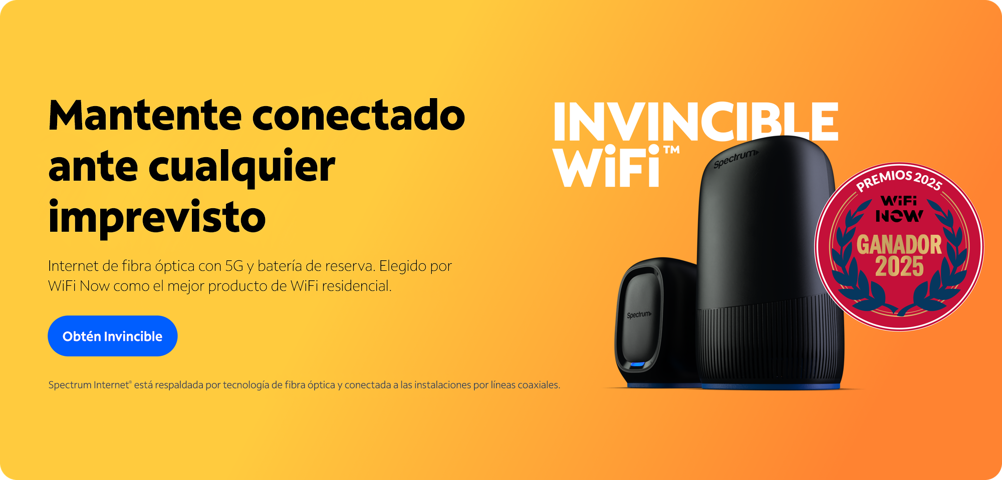Campaña nacional de Invincible Wifi para Spectrum
