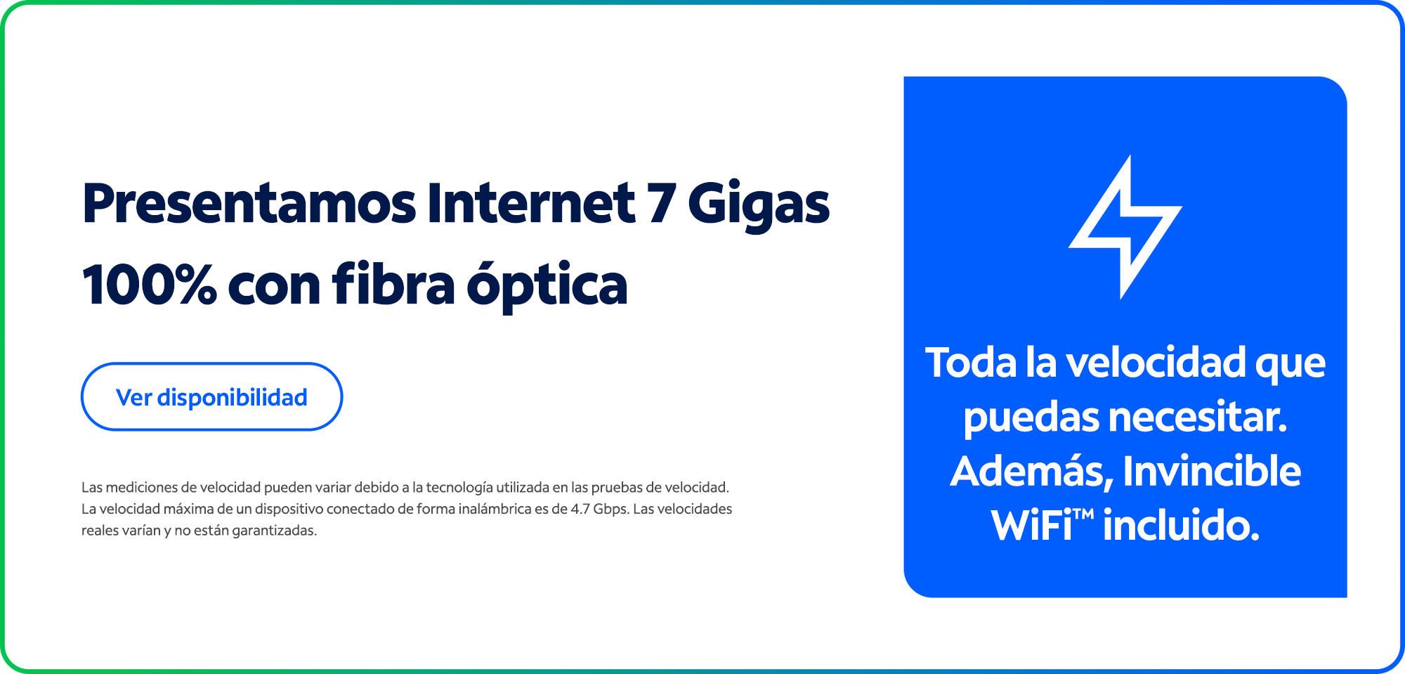Internet con 100% fibra óptica de 7 giga en Lexington KY