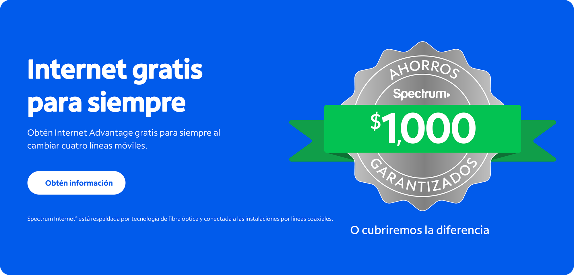 El anuncio de Internet gratis para siempre es parte de la serie Ahorros garantizados